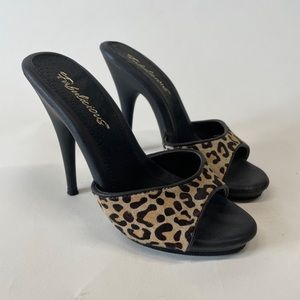 Fabulious Leopard High Heels, Size 7